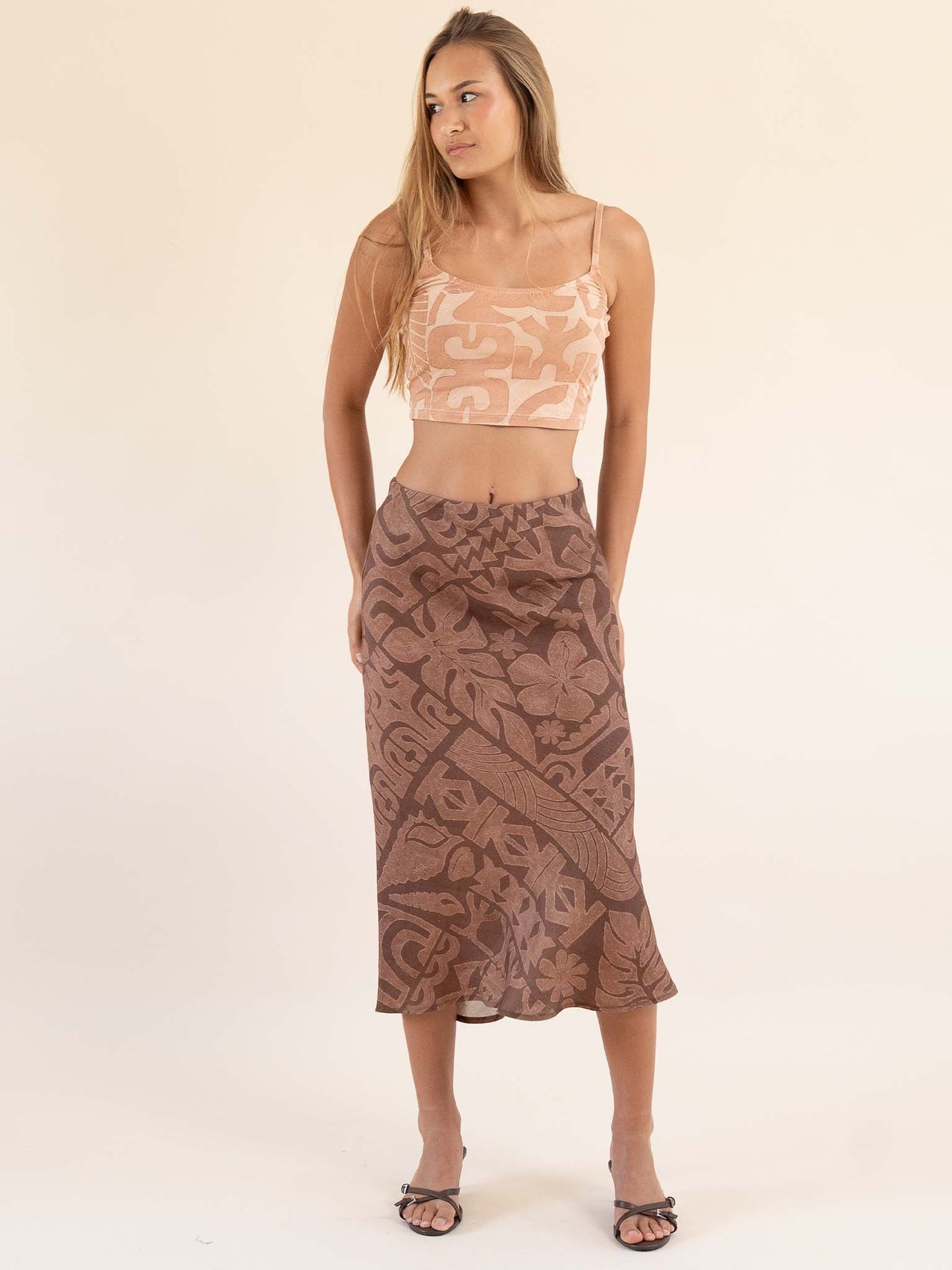Sina Linen Skirt - Coco