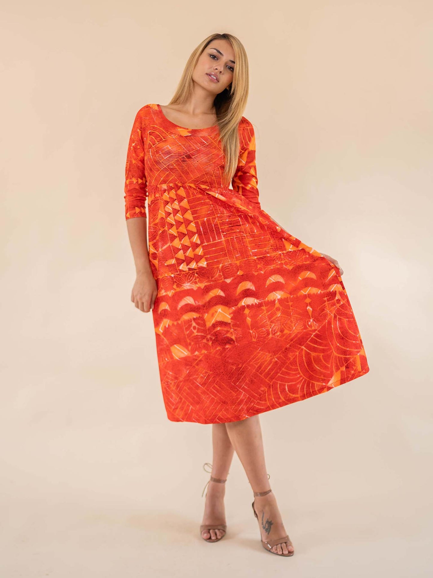 Paloma Dress - Burnt Tiger Lily