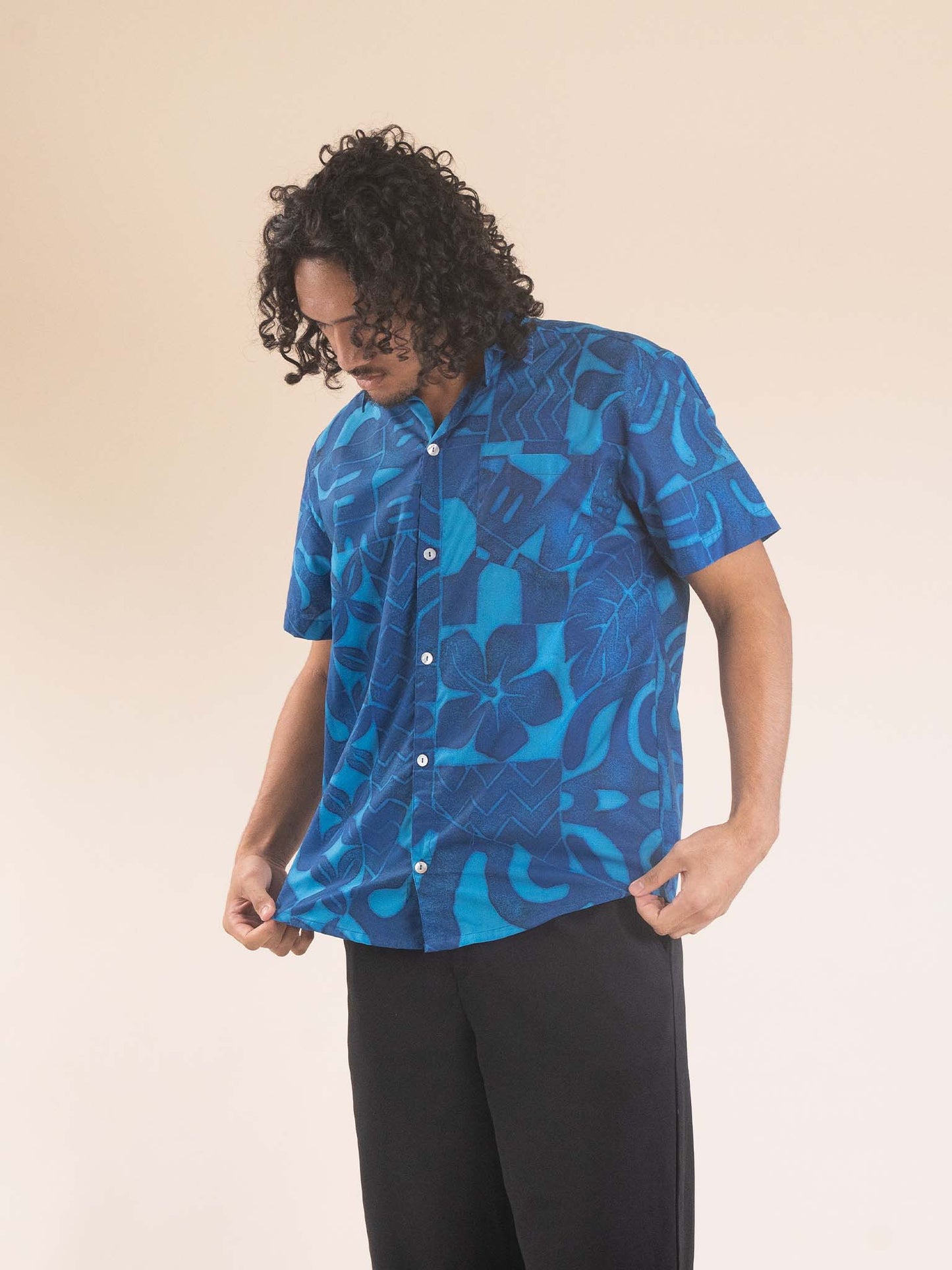 Taputu Shirt - Cobalt