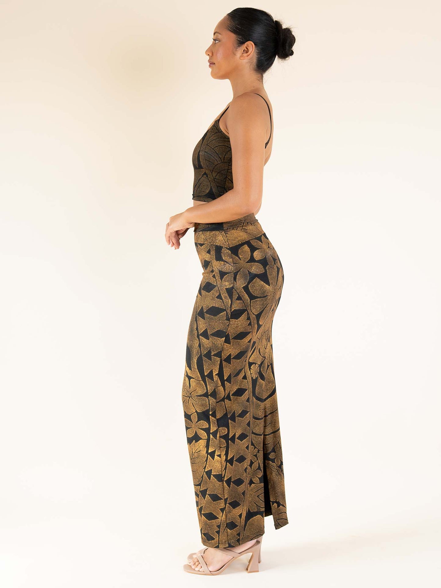 Mahina Skirt Long - Gold/Black