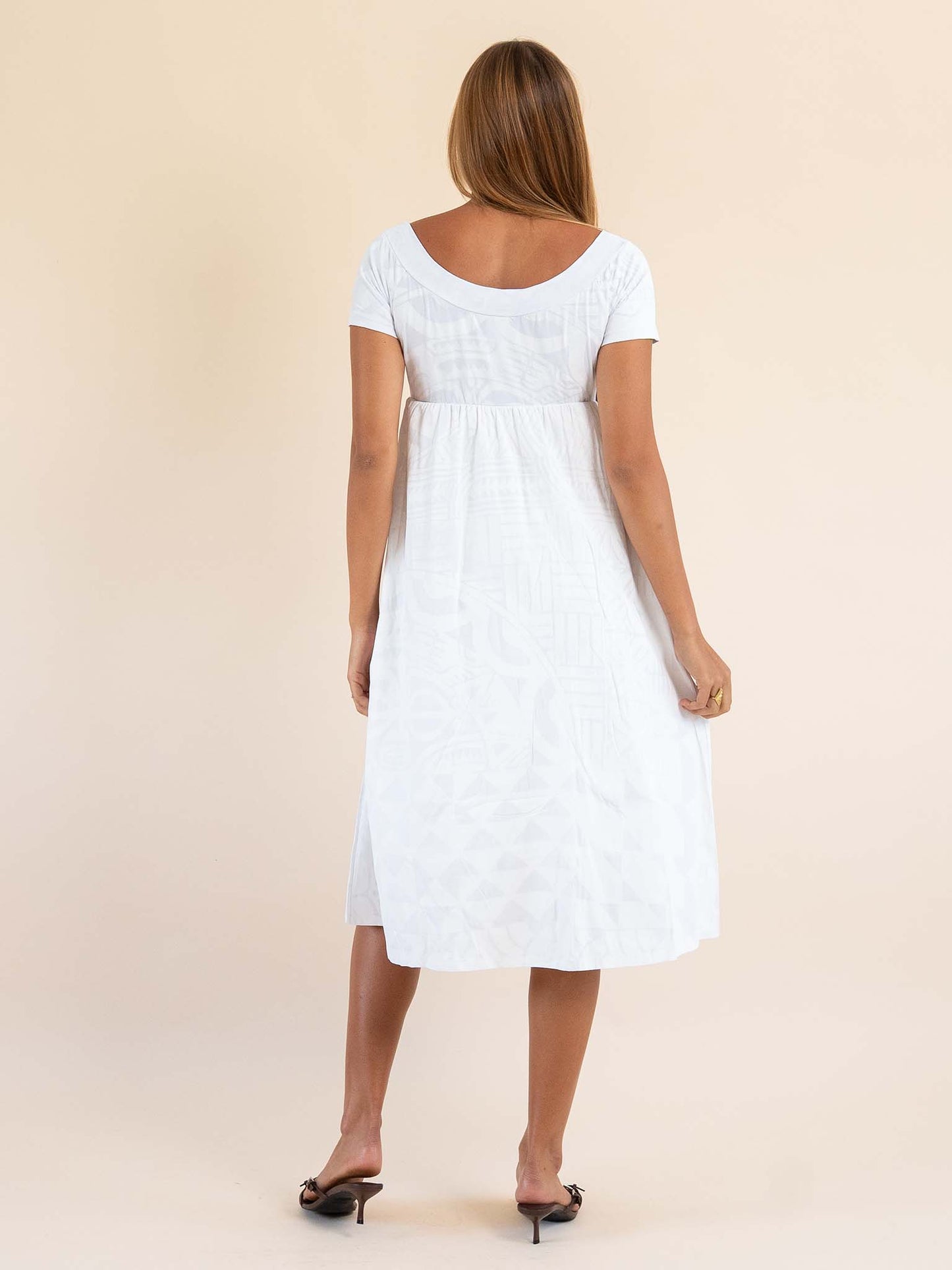 Tarani Dress Midi - Gardenia