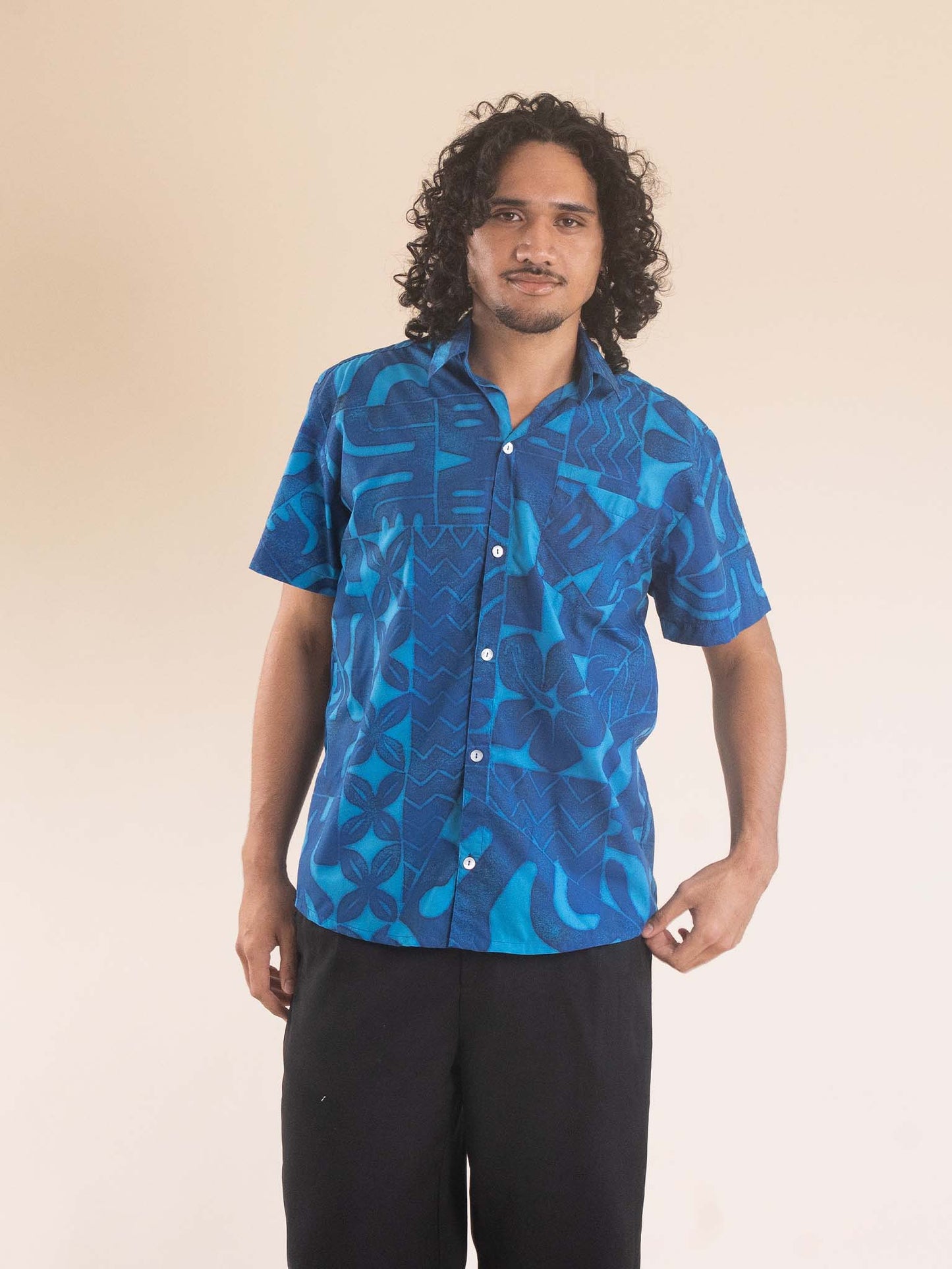 Taputu Shirt - Cobalt