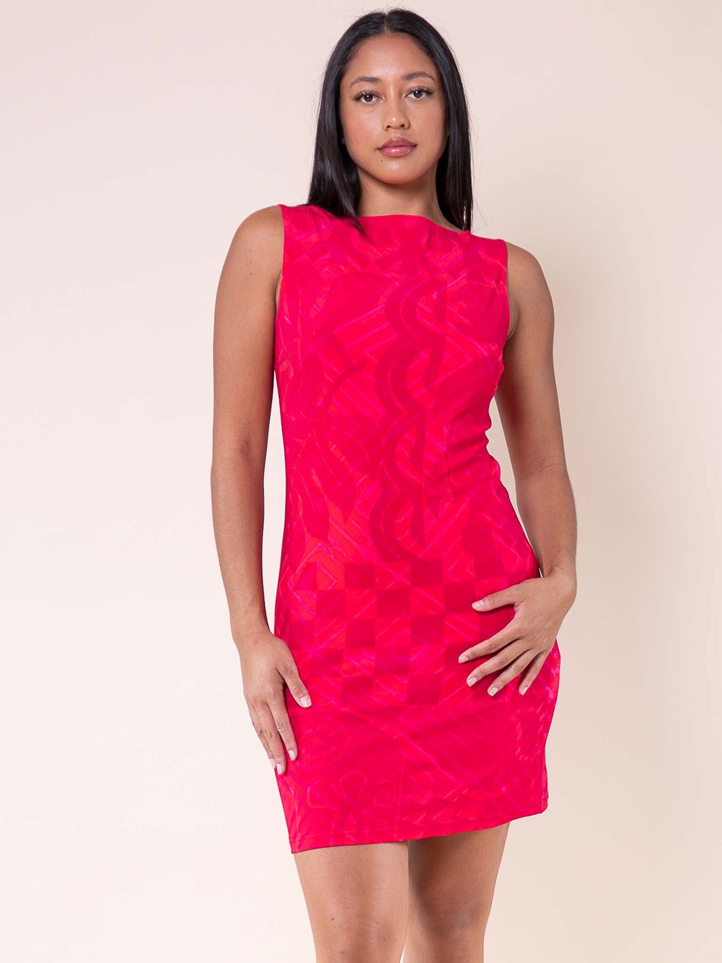 Poeana Dress Mini  - Cerise