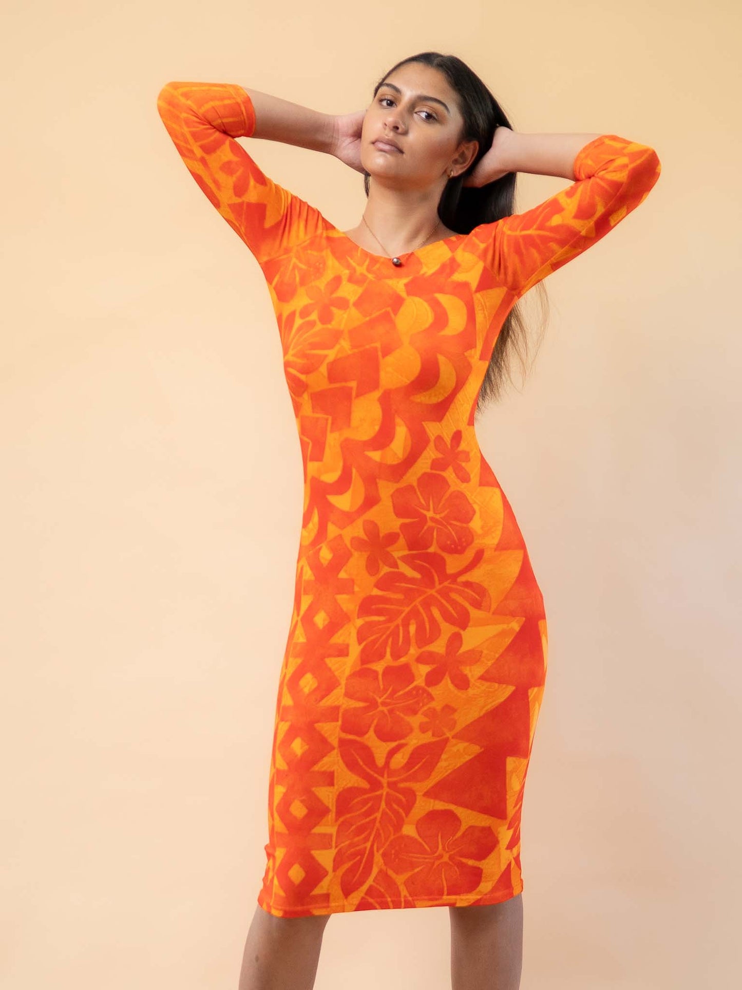 Lydia Dress - Tangerine
