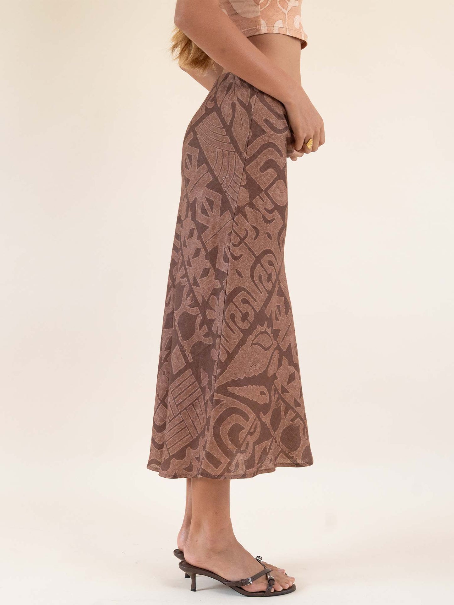 Sina Linen Skirt - Coco