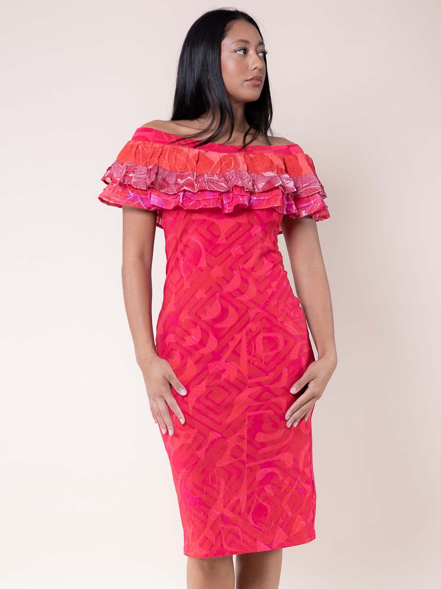 Mariata Dress - Cerise