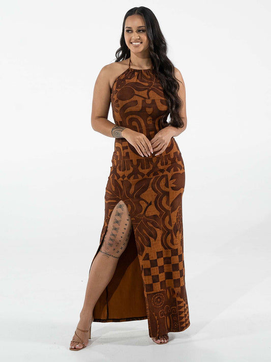 Terii Dress Long - Bark