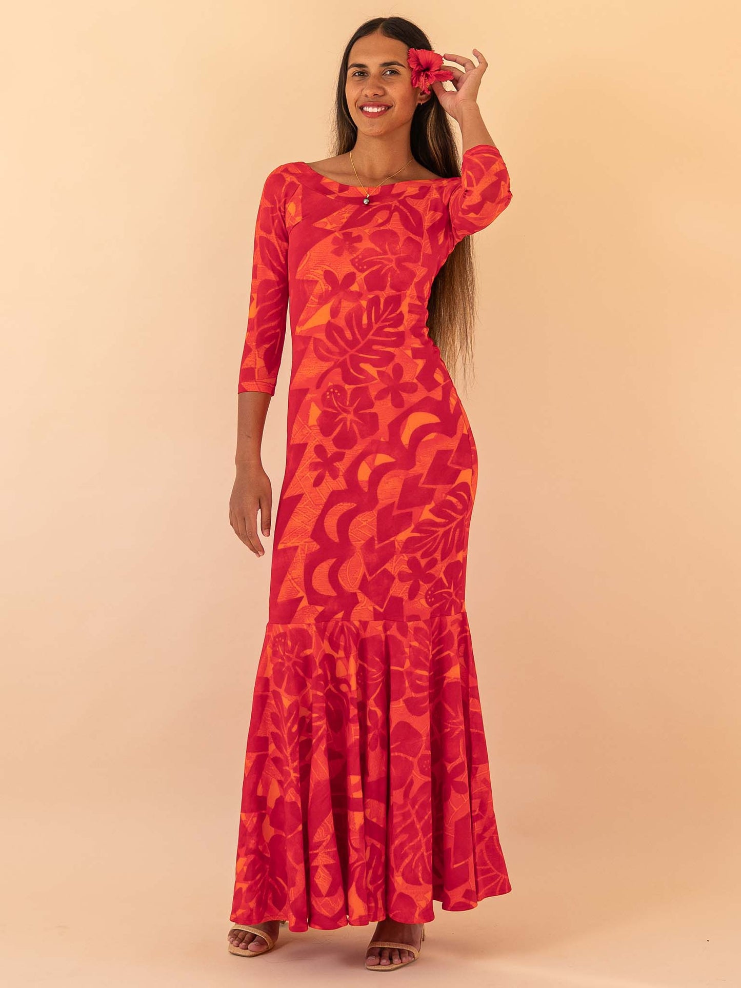 Vaihiria Dress - Scarlet
