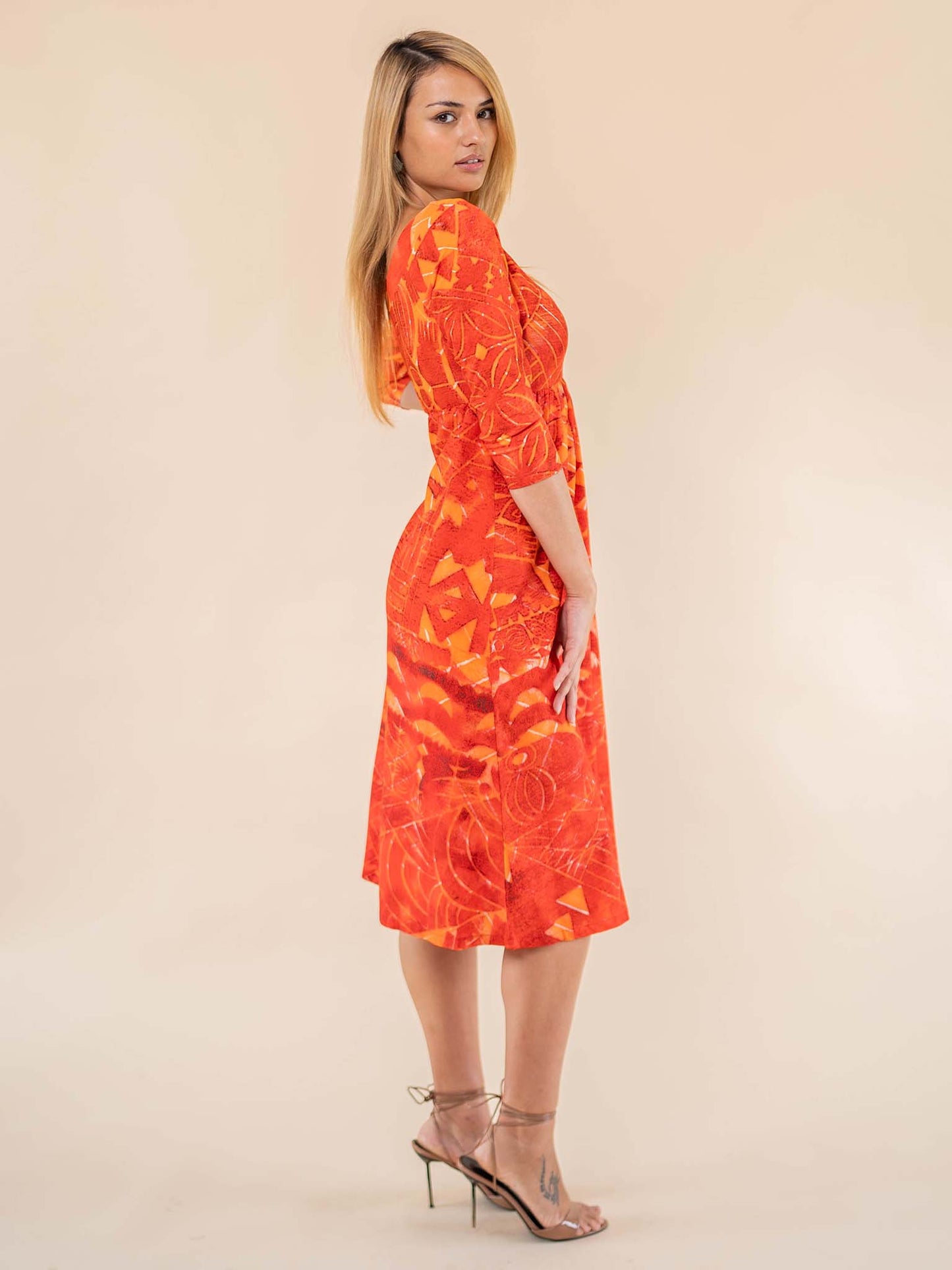 Paloma Dress - Burnt Tiger Lily