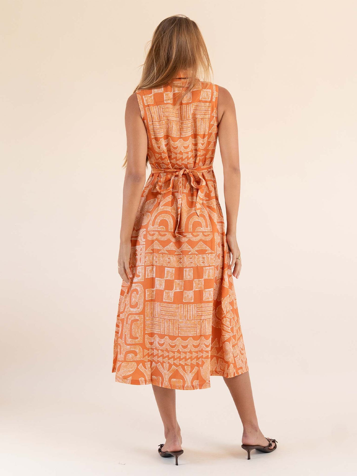 Pivai Button Dress - Clay