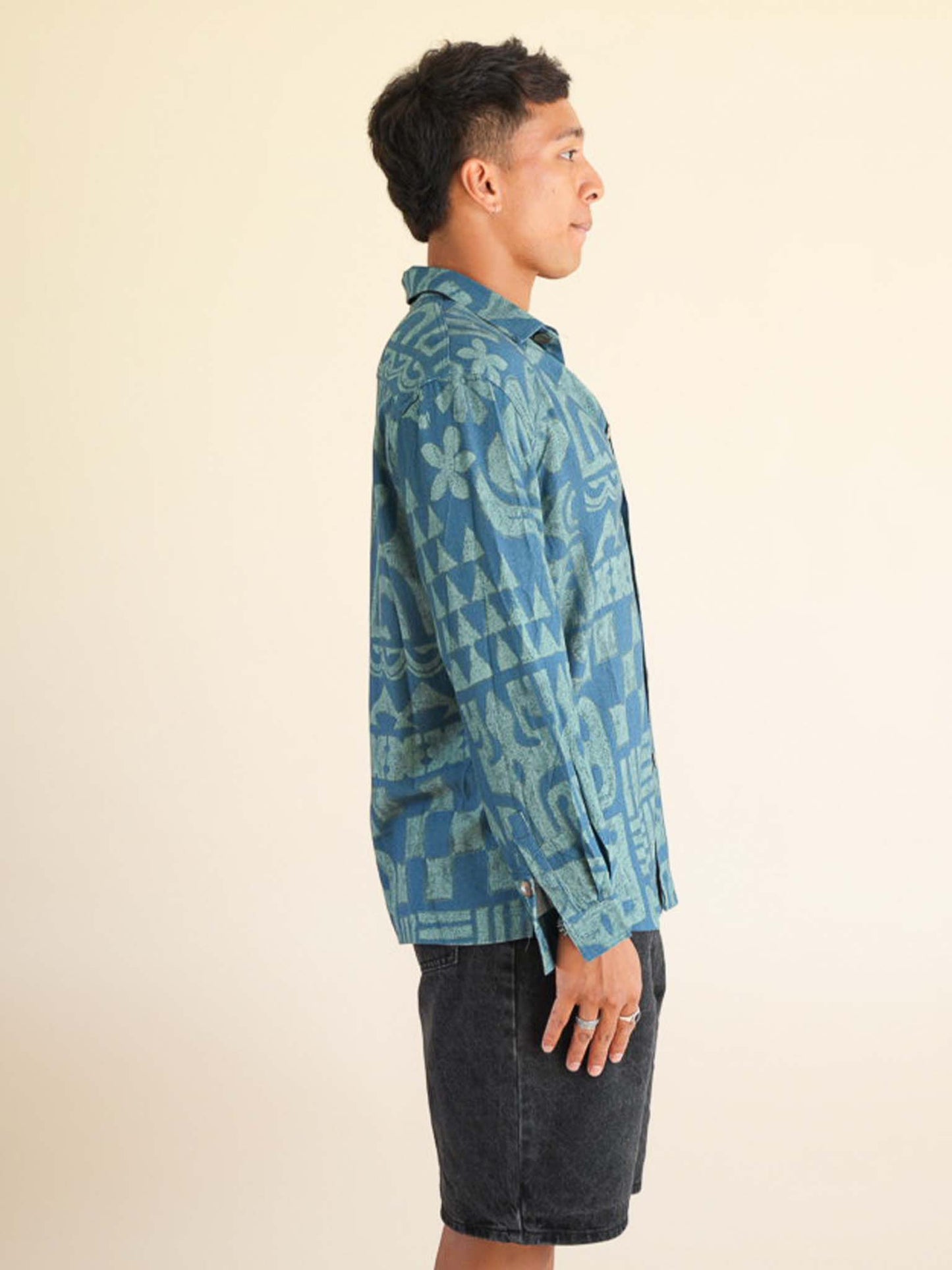Tamavi Long Sleeve Shirt - Dark Turquoise