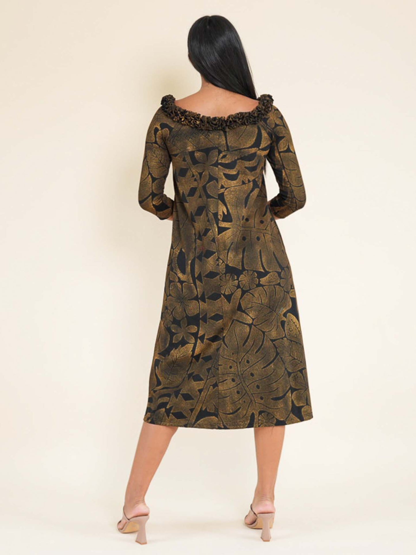Purotu Dress - Black/Gold