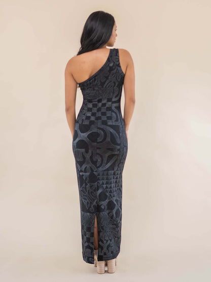 Chrystalla Dress Long - Tahitian Black Pearl