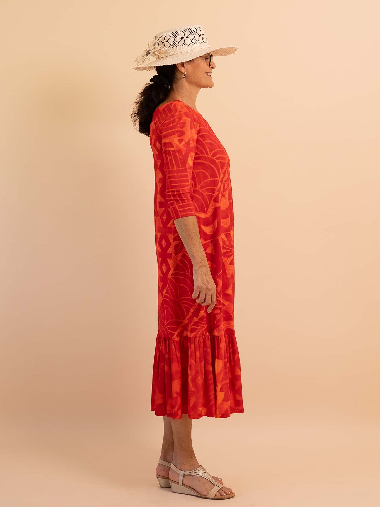 Hinanui Dress - Scarlet