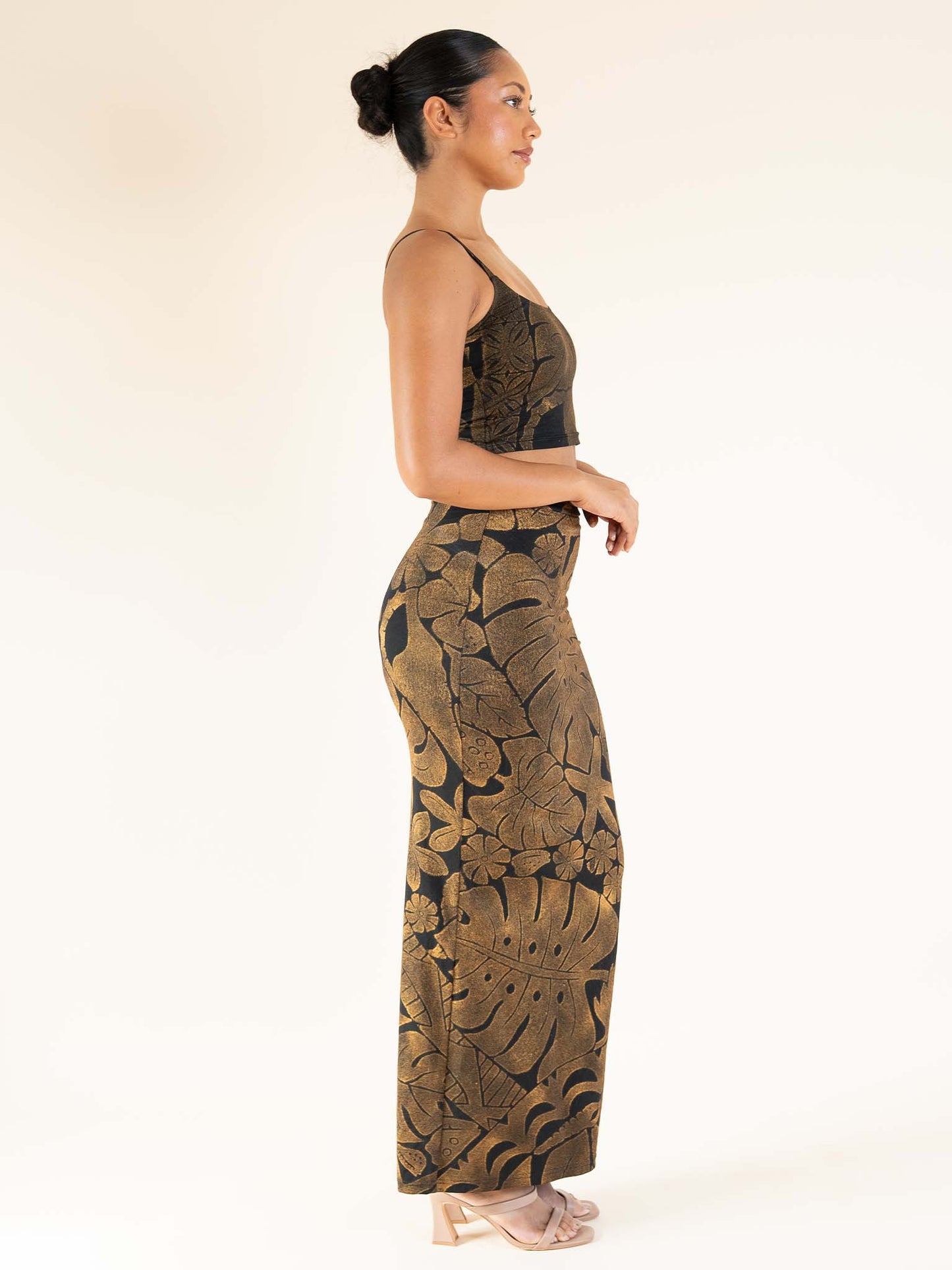 Mahina Skirt Long - Gold/Black