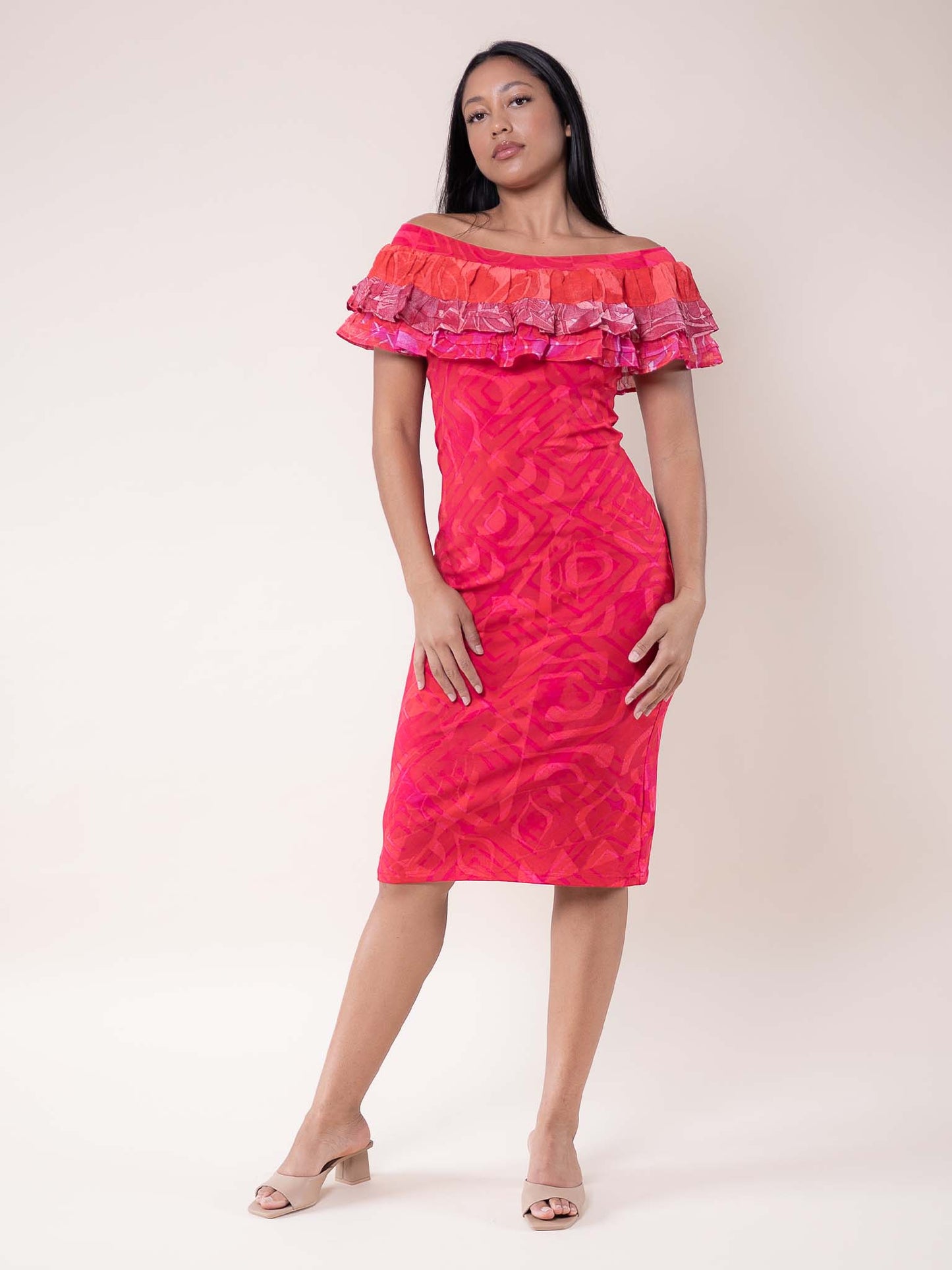 Mariata Dress - Cerise