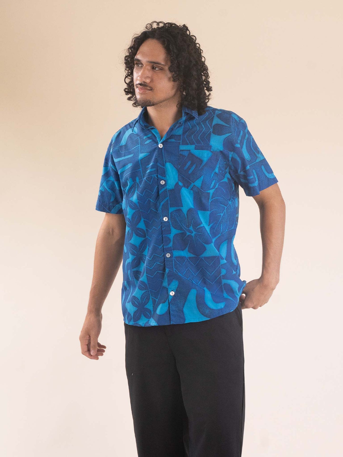 Taputu Shirt - Cobalt