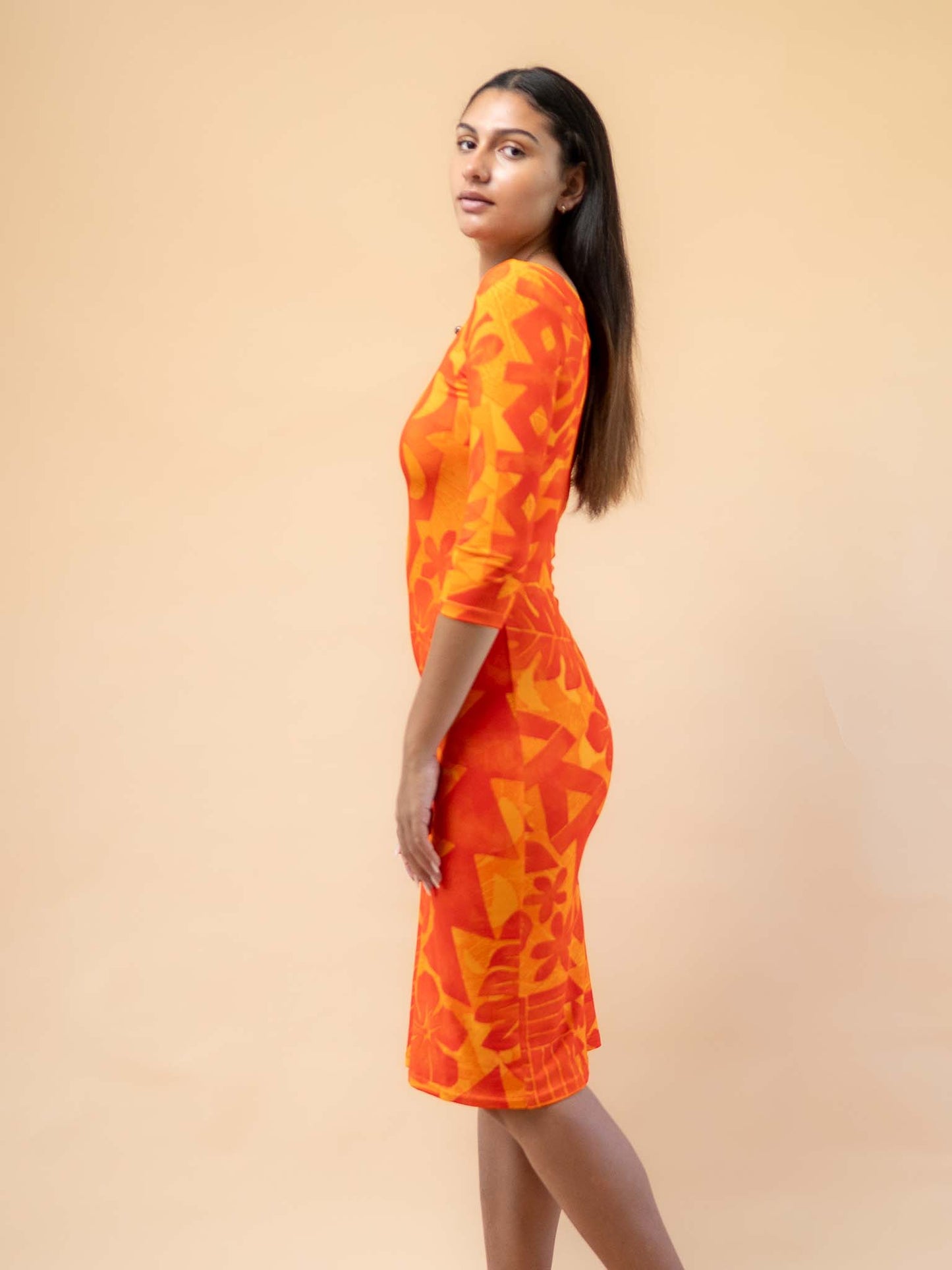 Lydia Dress - Tangerine