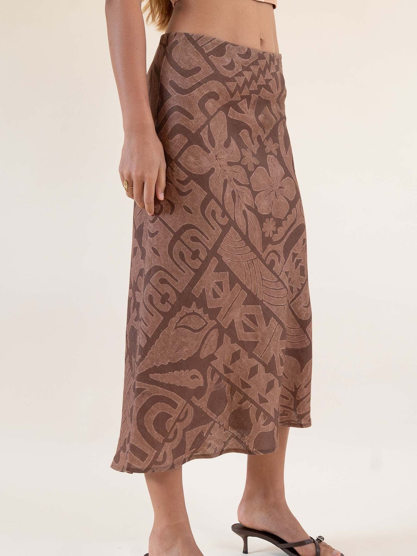 Sina Linen Skirt - Coco