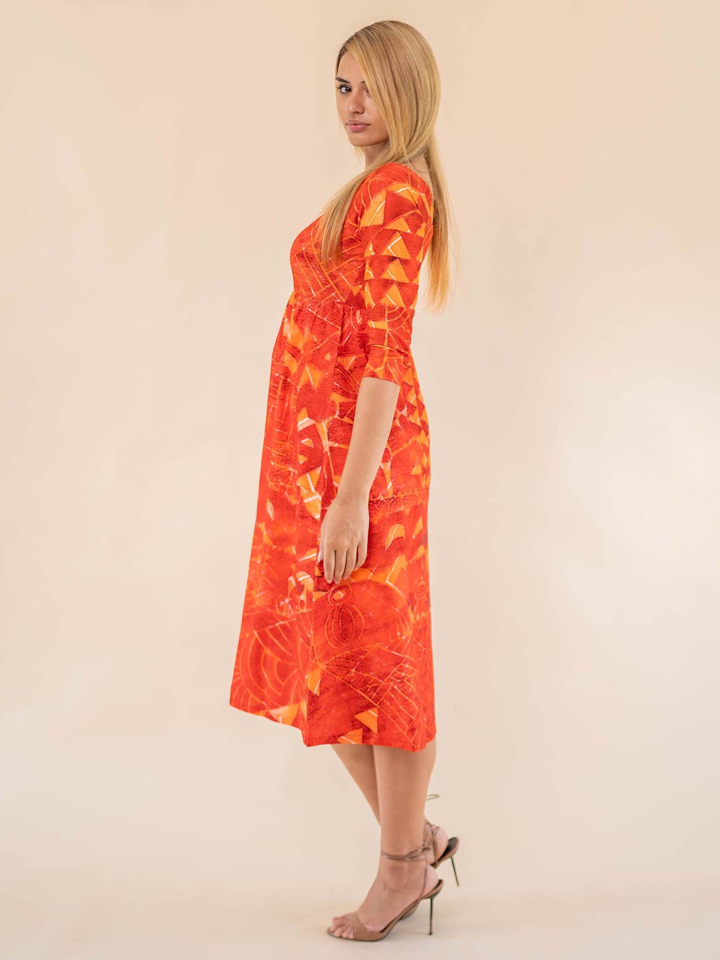 Paloma Dress - Burnt Tiger Lily