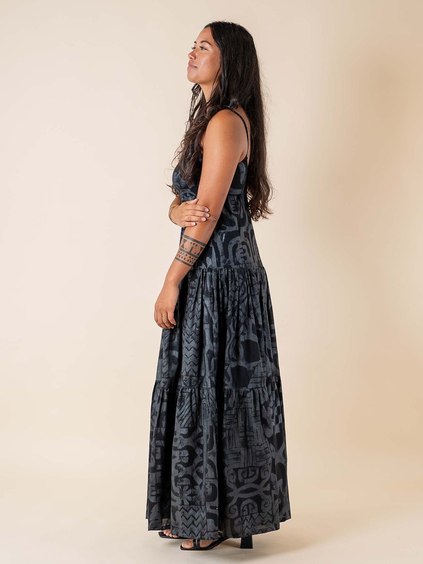 Maine Dress Long - Tahitian Black Pearl