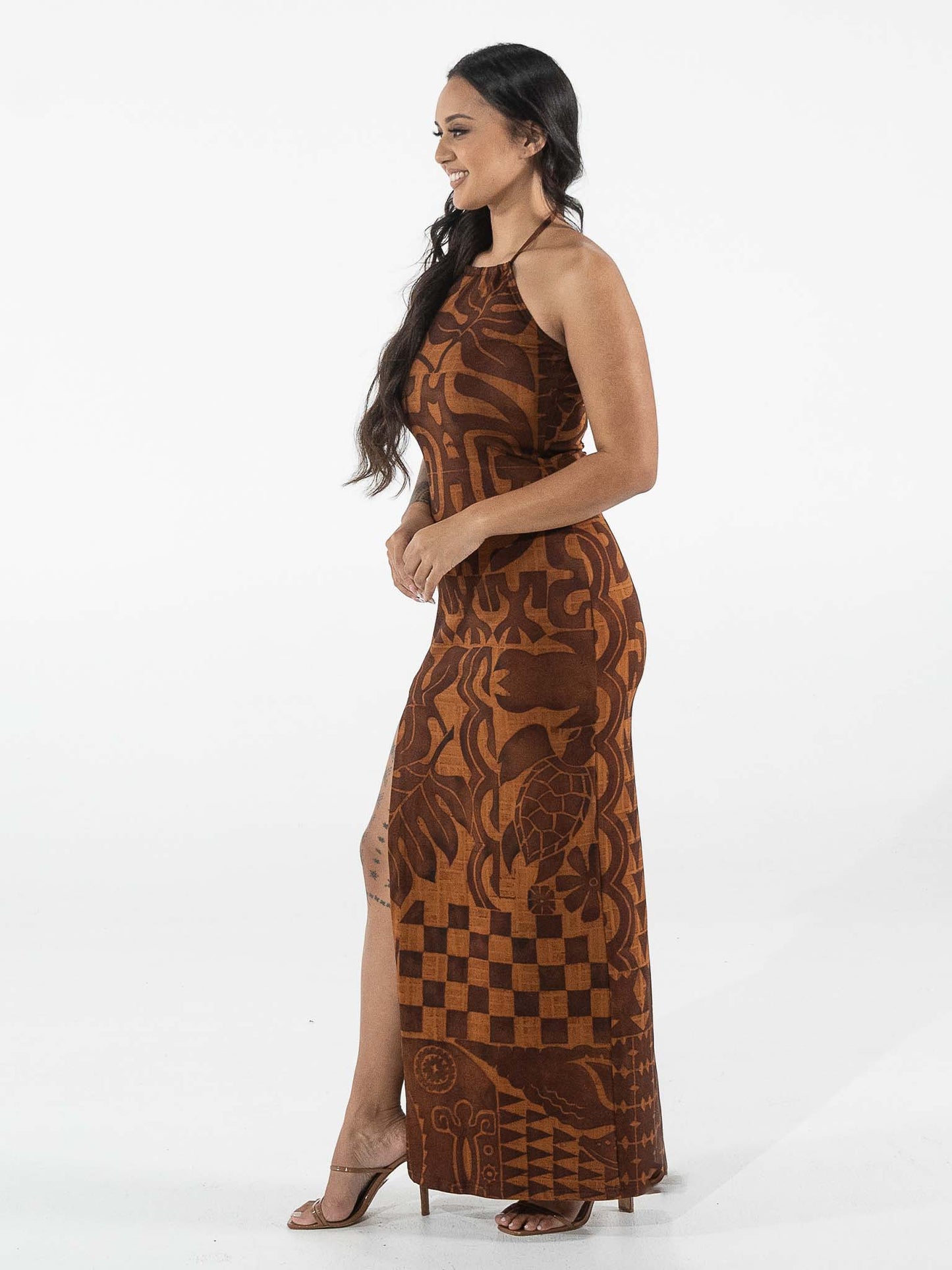 Terii Dress Long - Bark