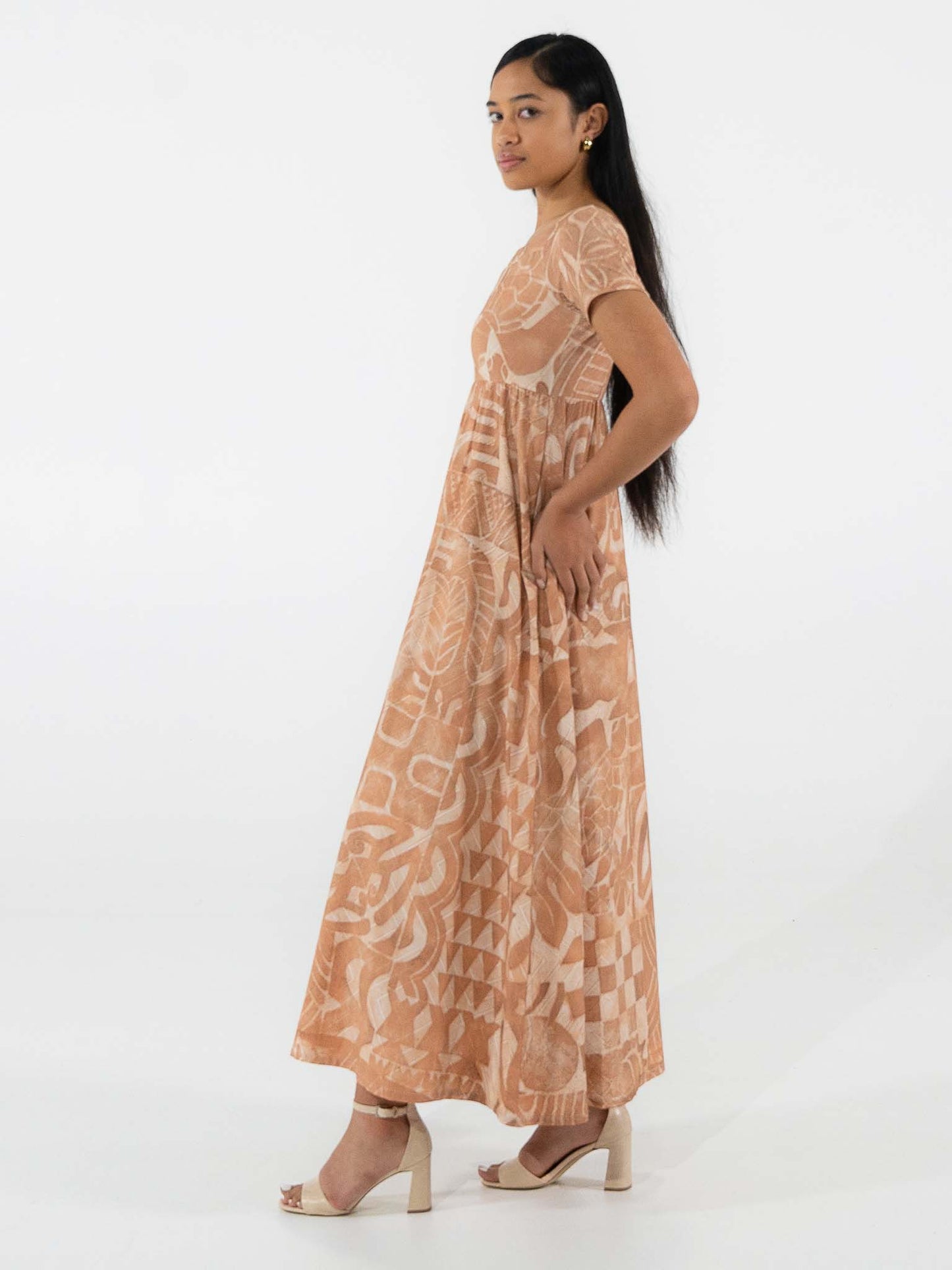 Tarani Dress Long - Sandstone