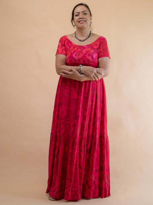 Vaine Dress - Cerise