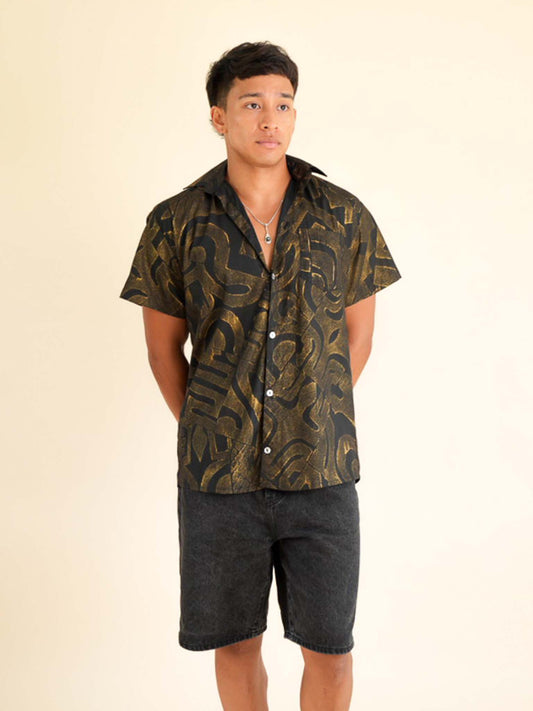 Taputu Shirt - Black/Gold
