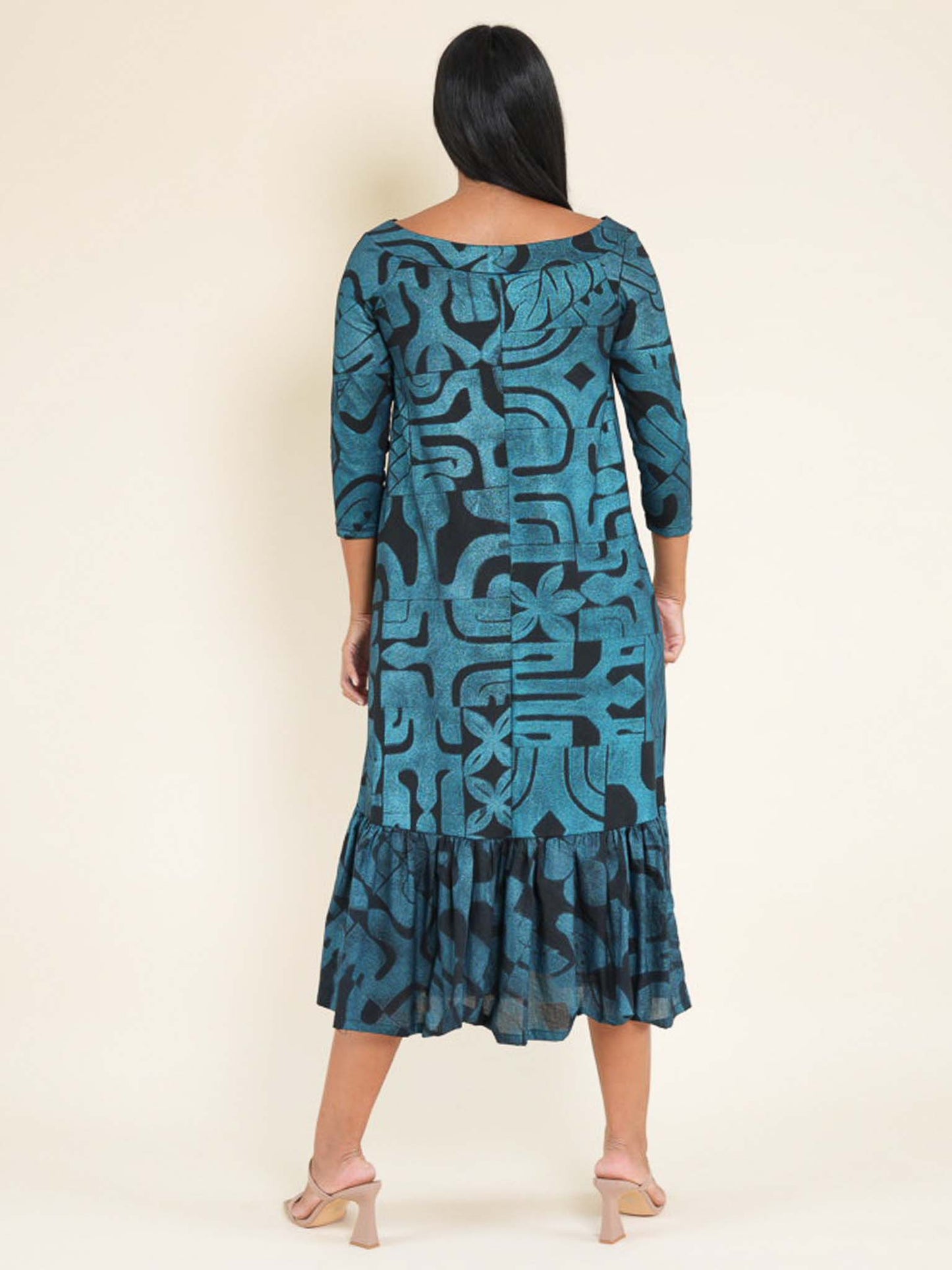 Hinanui Dress - Turquoise Pearl
