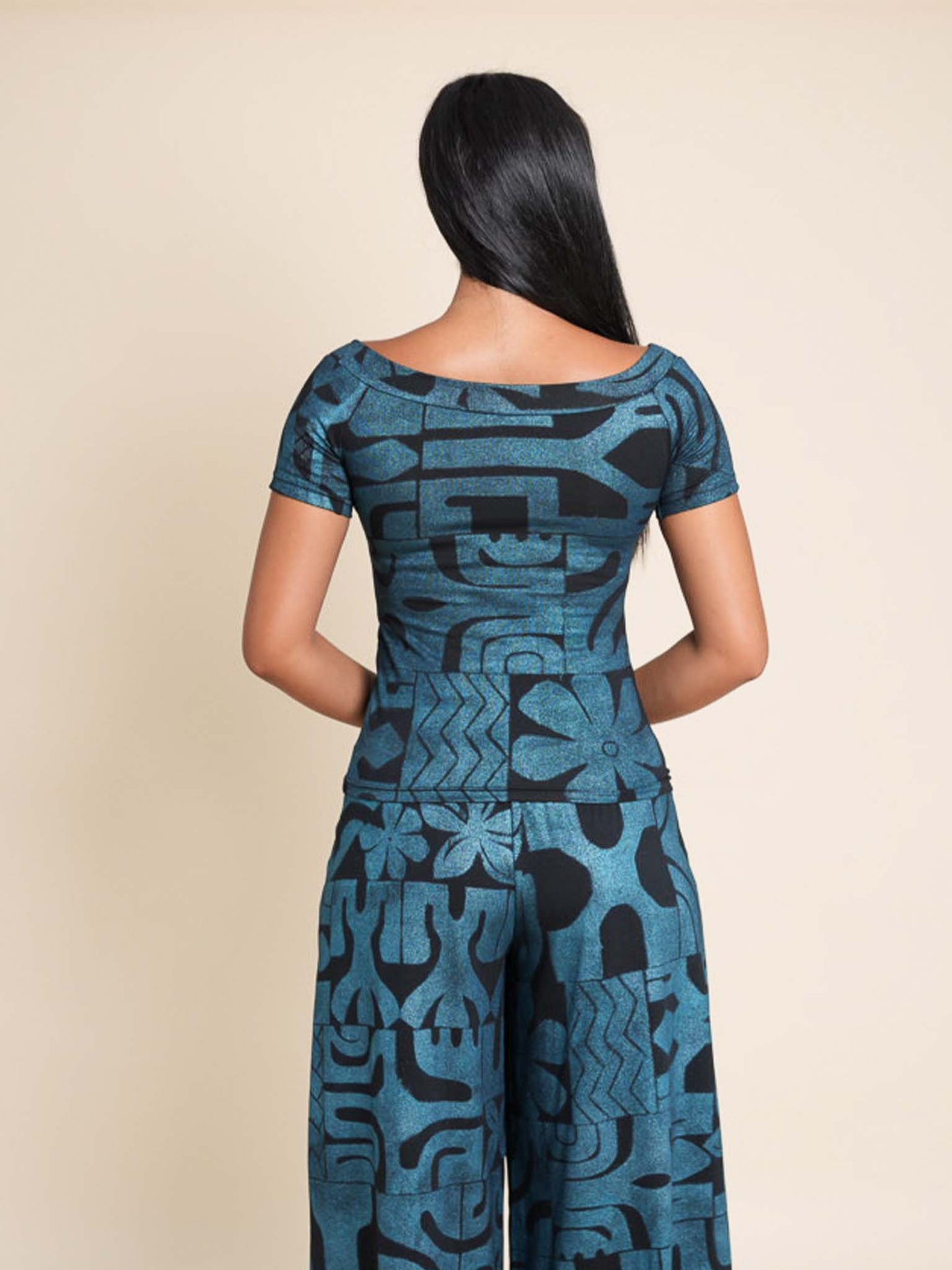 Aimata Top - Turquoise Pearl