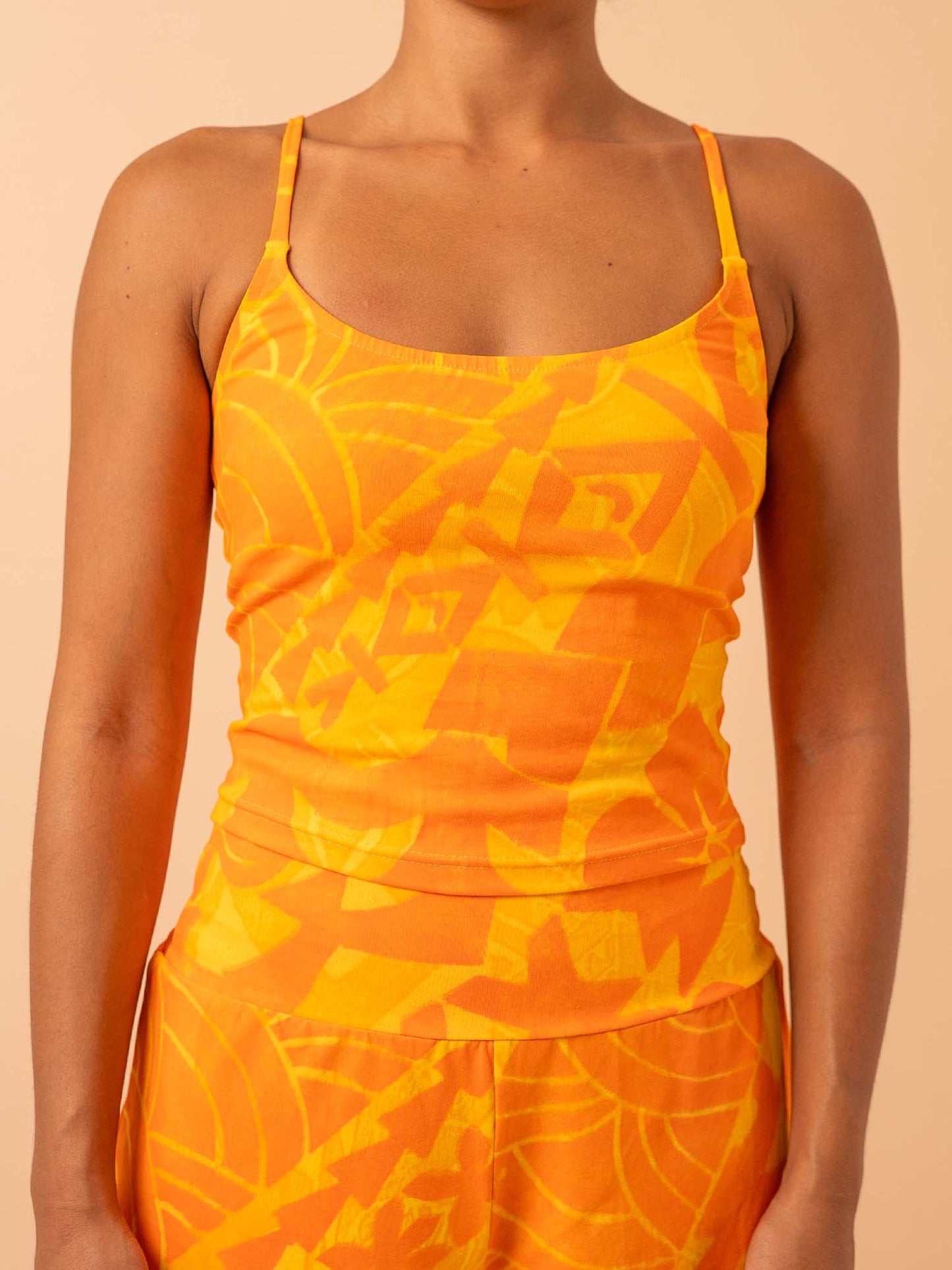 Hunaarii Drop Waist Top - Saffron