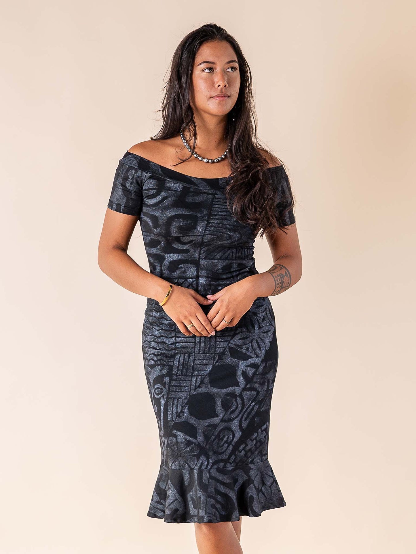 Ana Dress - Tahitian Black Pearl