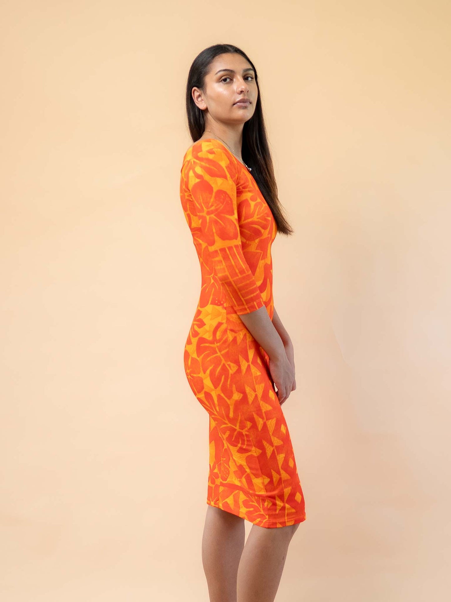 Lydia Dress - Tangerine