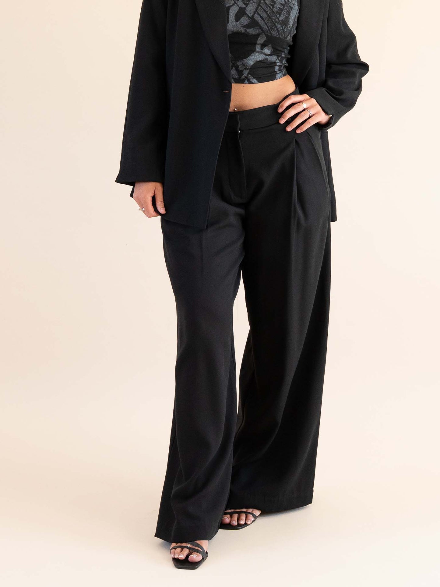 Moeana Pleat Pant - Black