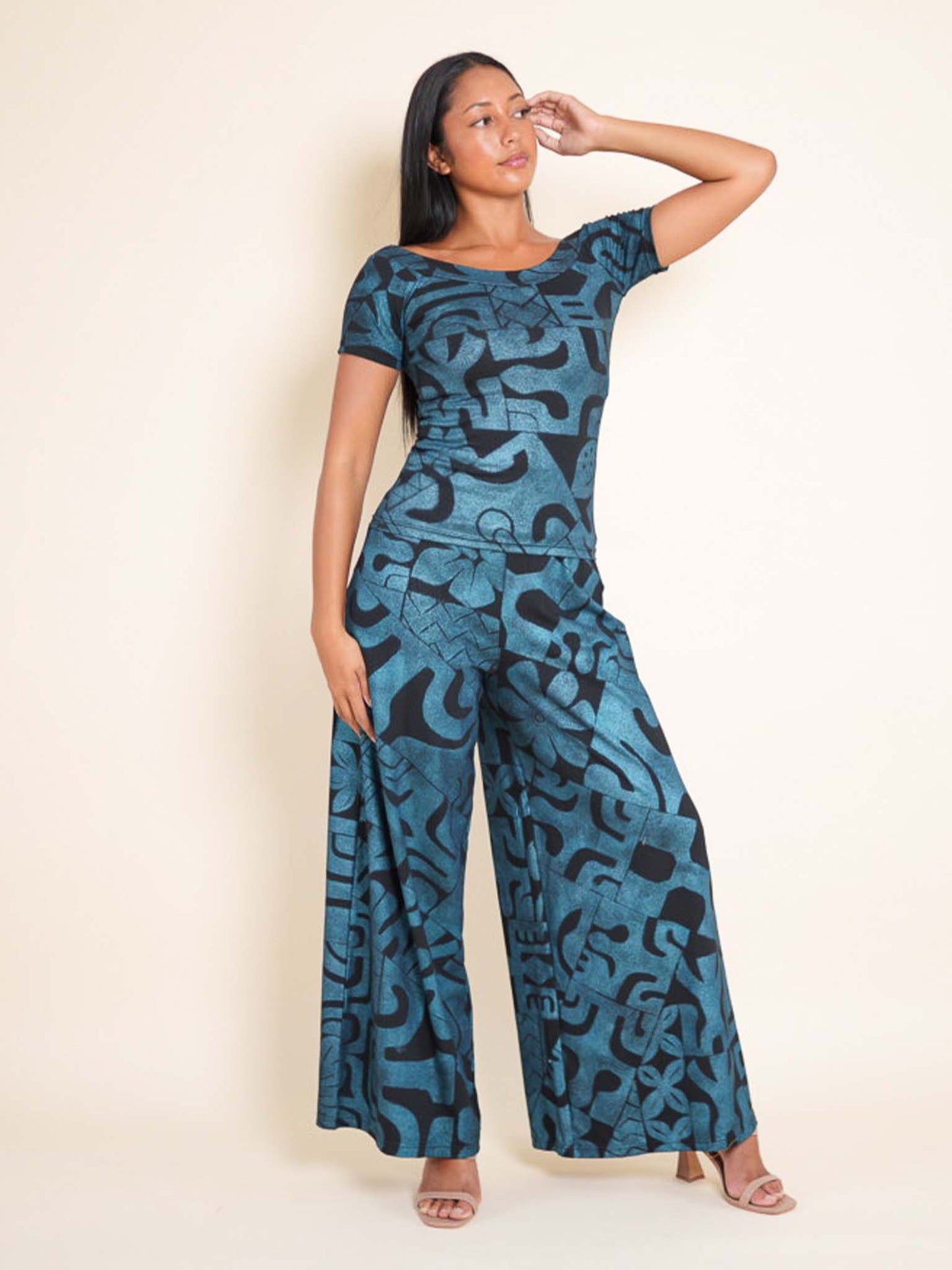 Aimata Top - Turquoise Pearl