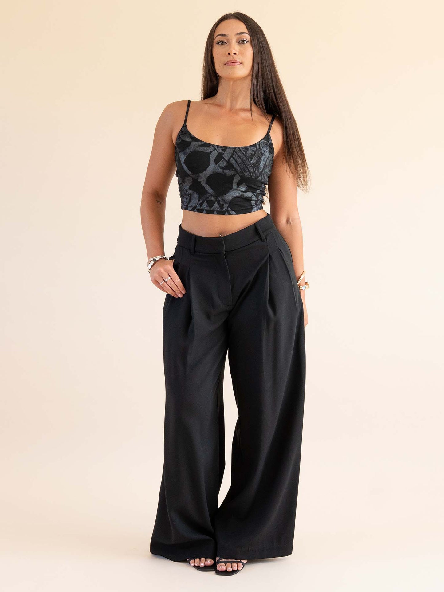 Moeana Pleat Pant - Black