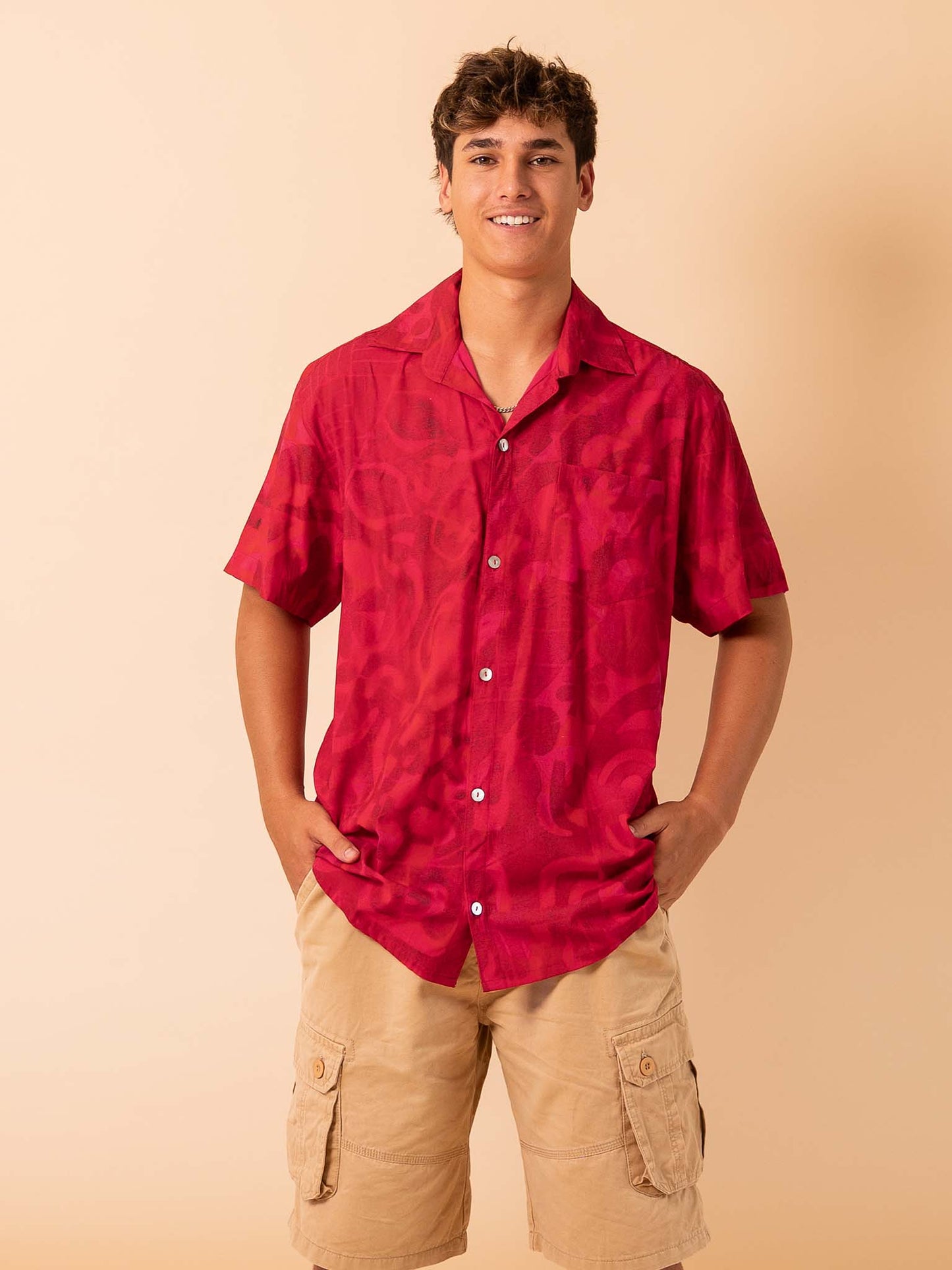 Taputu Shirt -  Dark Cerise