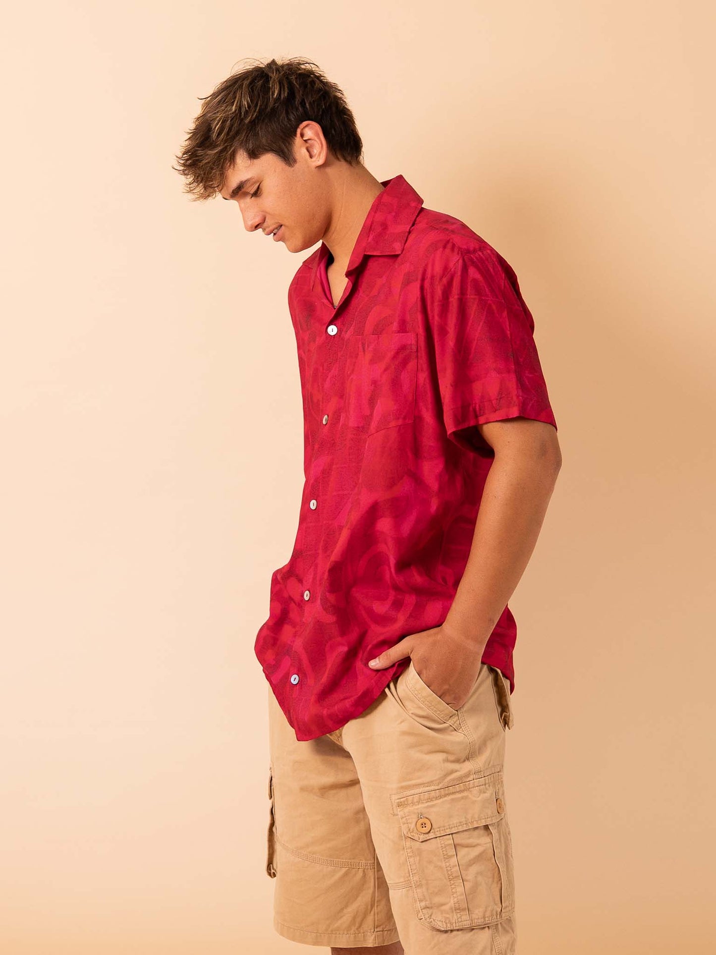 Taputu Shirt -  Dark Cerise