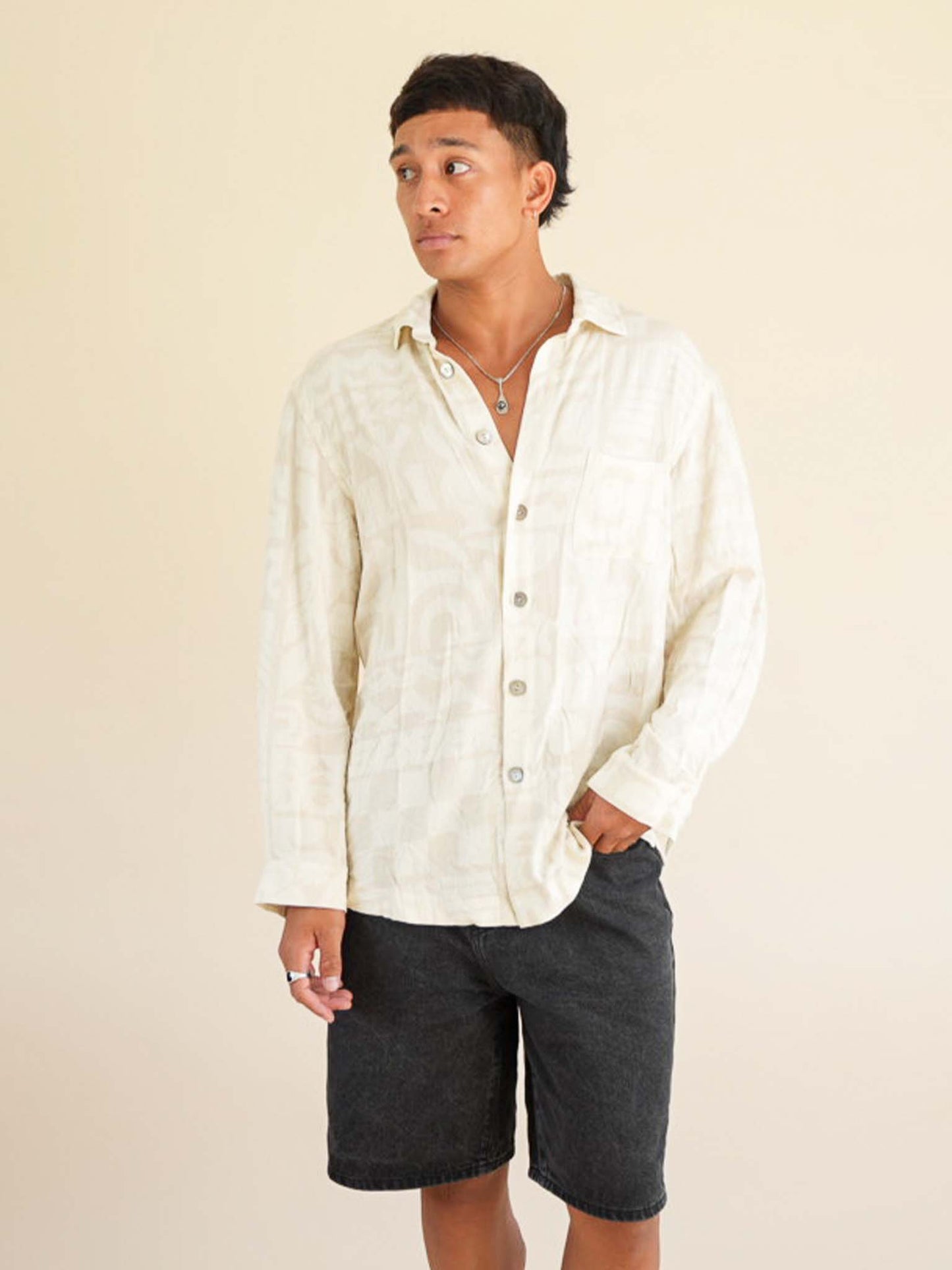 Tamavi Long Sleeve Shirt - Cream
