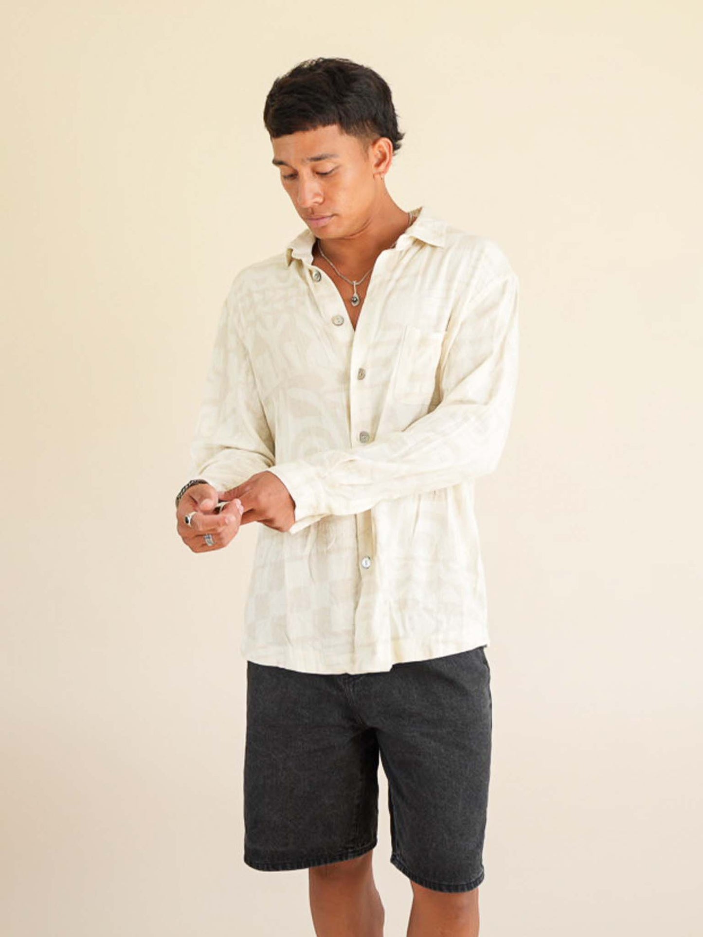 Tamavi Long Sleeve Shirt - Cream