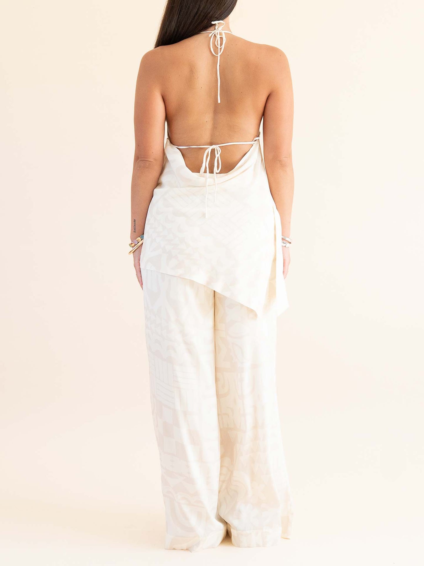 Moeana Cupro Pleat Pant - Cream