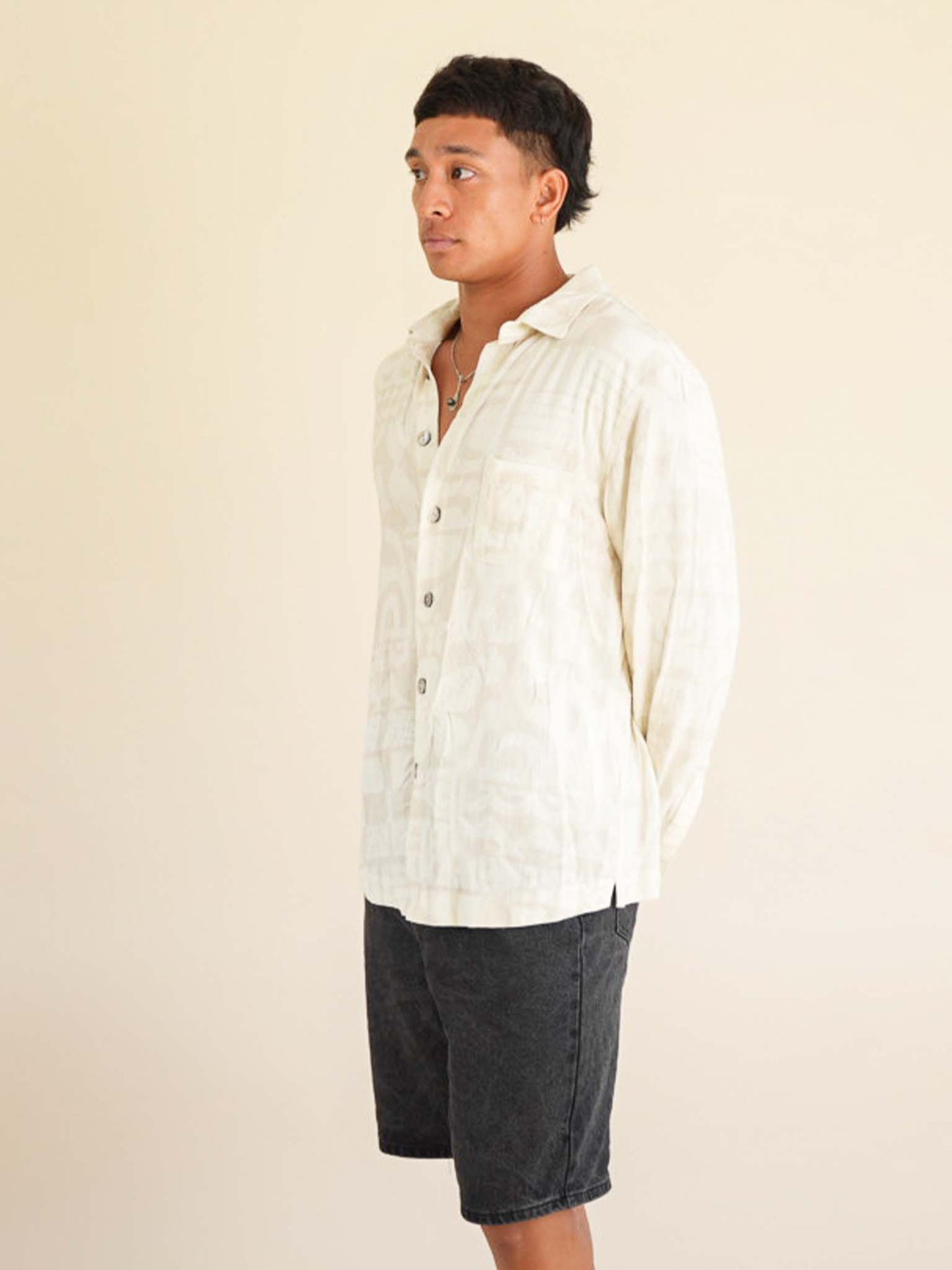 Tamavi Long Sleeve Shirt - Cream