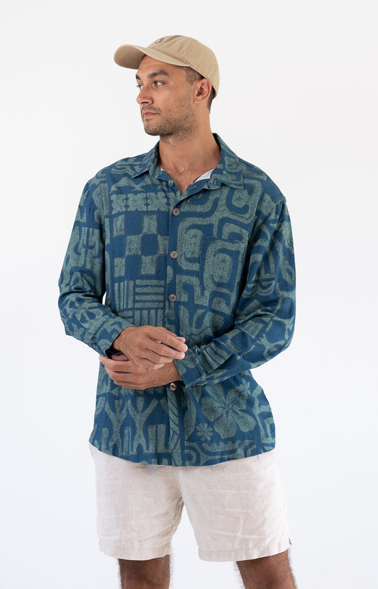 Tamavi Long Sleeve Shirt - Dark Turquoise