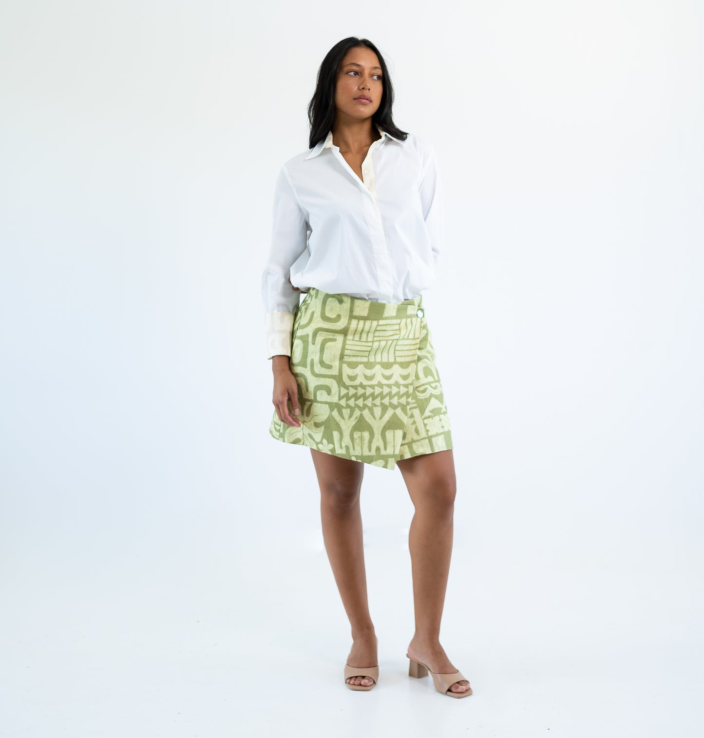 Hinatea Wrap Skirt - Olive