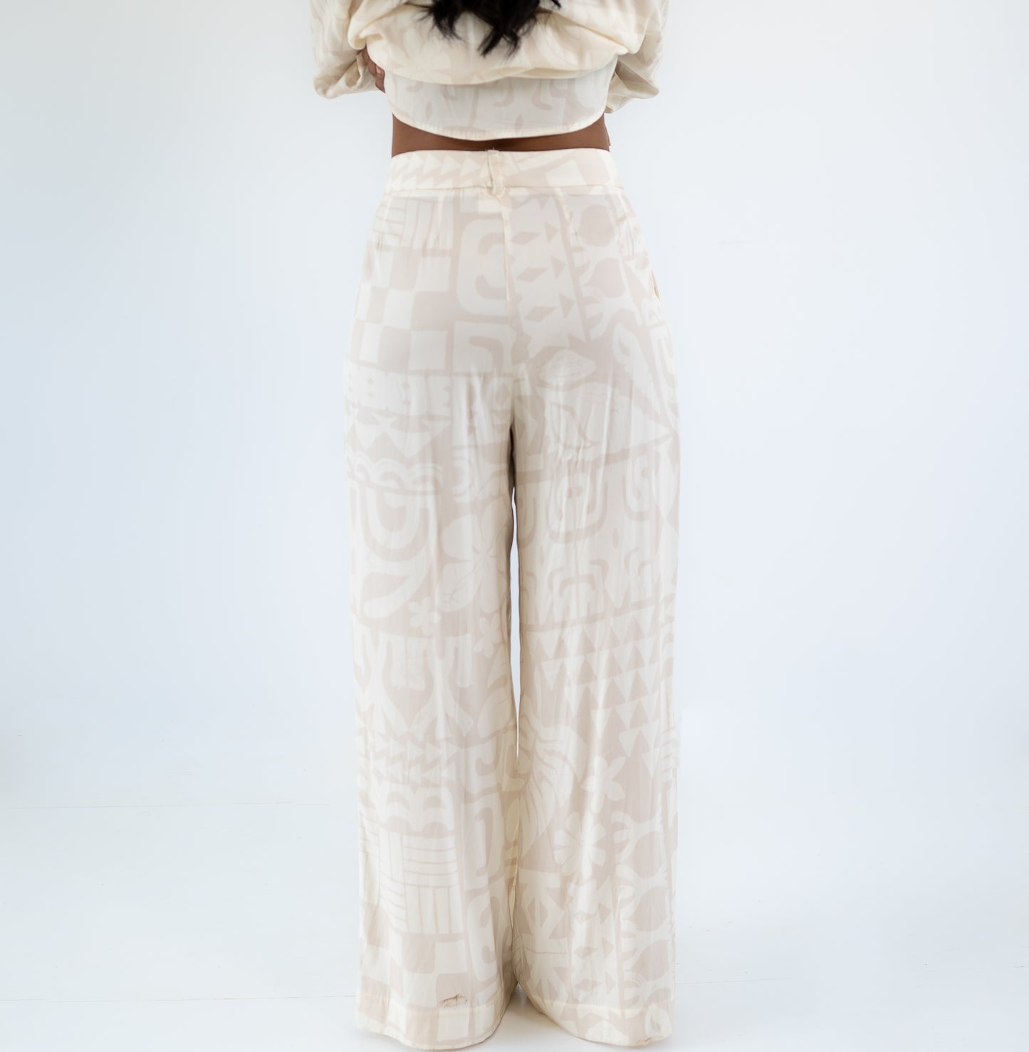 Moeana Cupro Pleat Pant - Cream