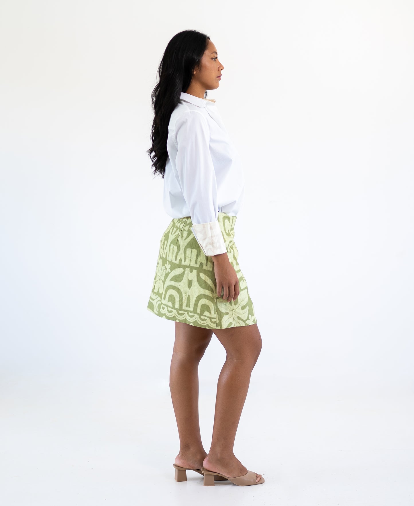 Hinatea Wrap Skirt - Olive