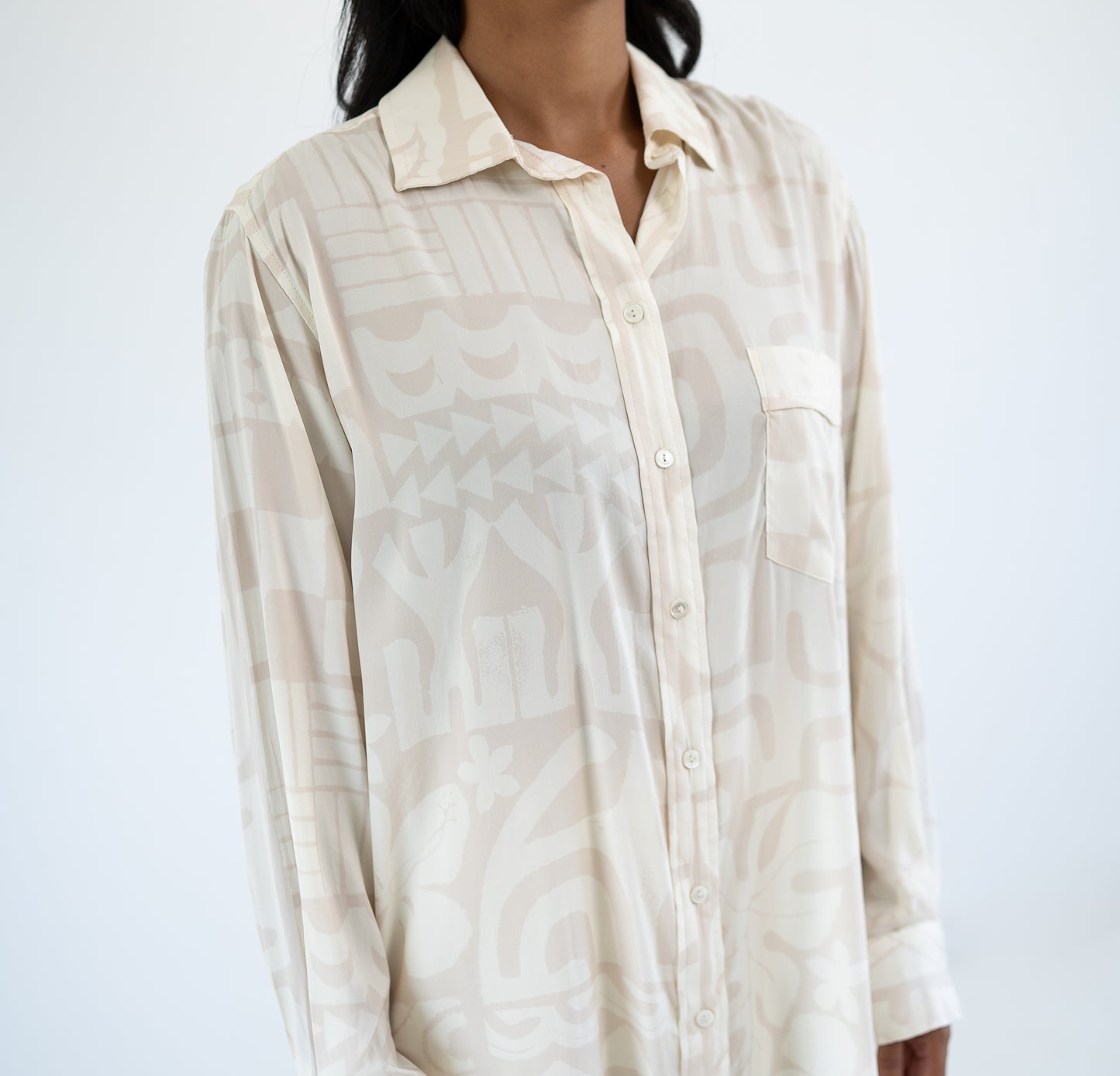 Omai Oversized Shirt - Cream