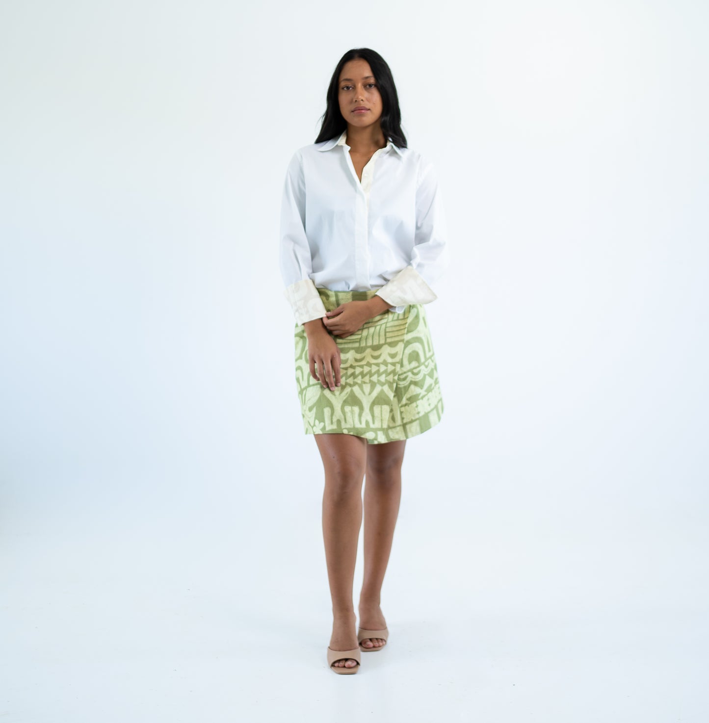 Hinatea Wrap Skirt - Olive