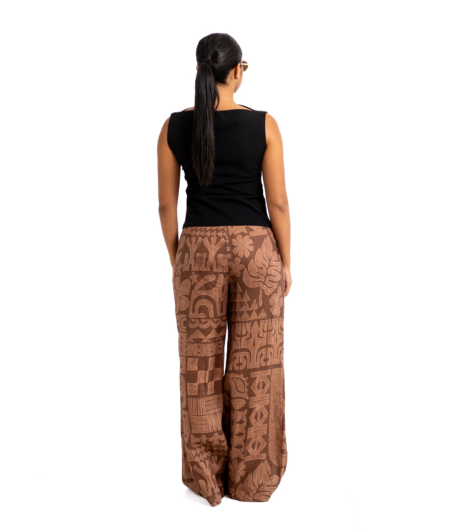 Moeana Linen Pleat Pant - Coco